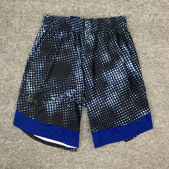 Under Armour Basketball Shorts Mens S Small Black Printed Hidden Drawstring Gym - Picture 2 of 12